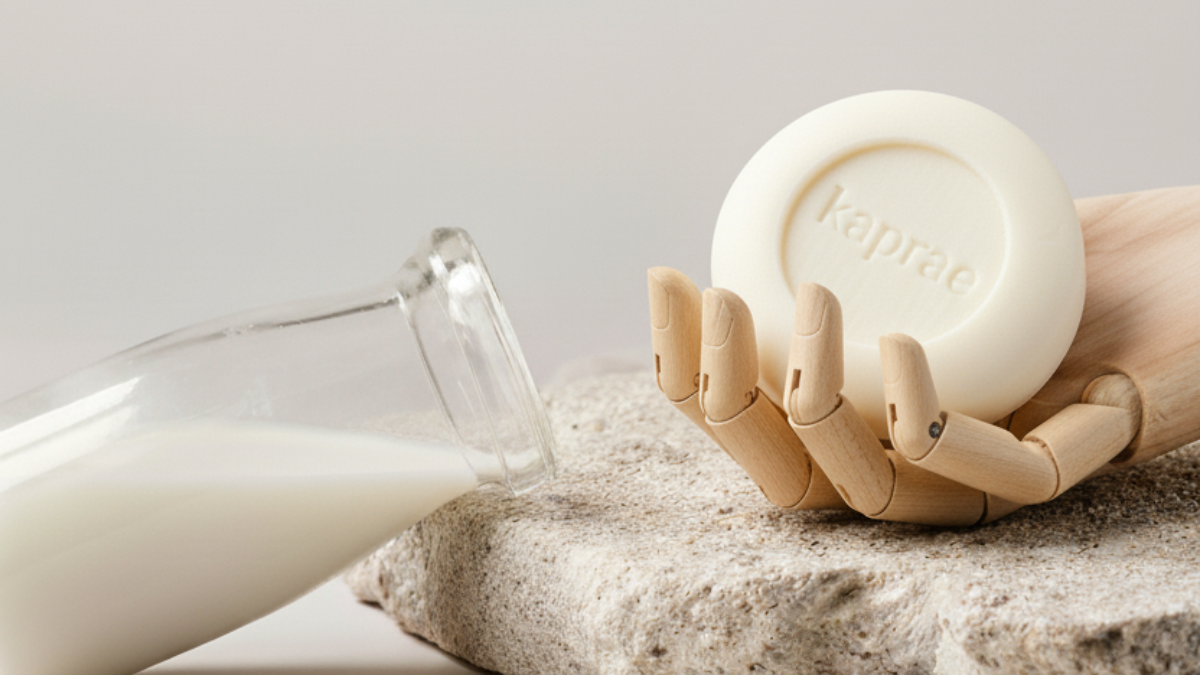 Savon au lait de chèvre Kaprae, soin naturel pour peaux sensibles Image